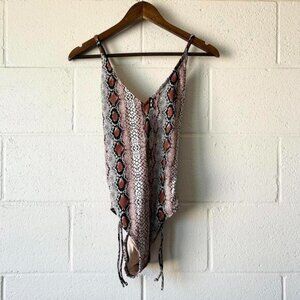 Kona Sol Snakeskin Animal Print One Piece Swimsuit Women’s Medium